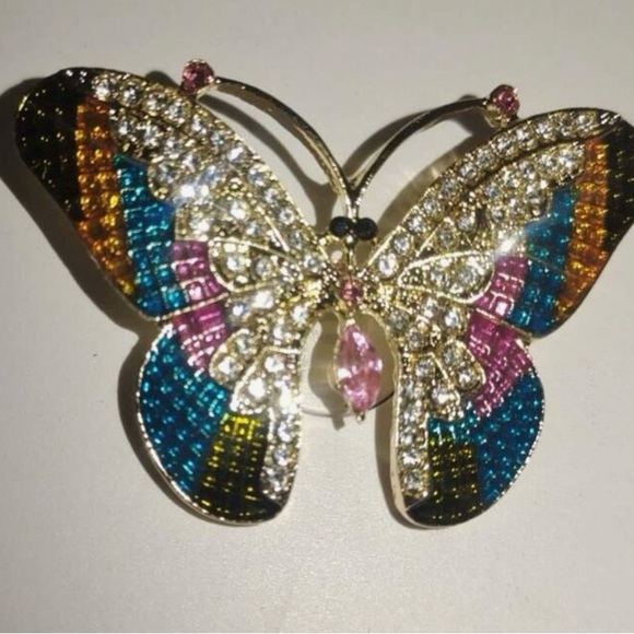 Colorful Butterfly Brooch - Picture 3 of 5